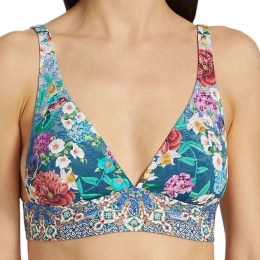 Johnny Was Sunset Floral Adjustable Bikini Top - Picture 6 of 9